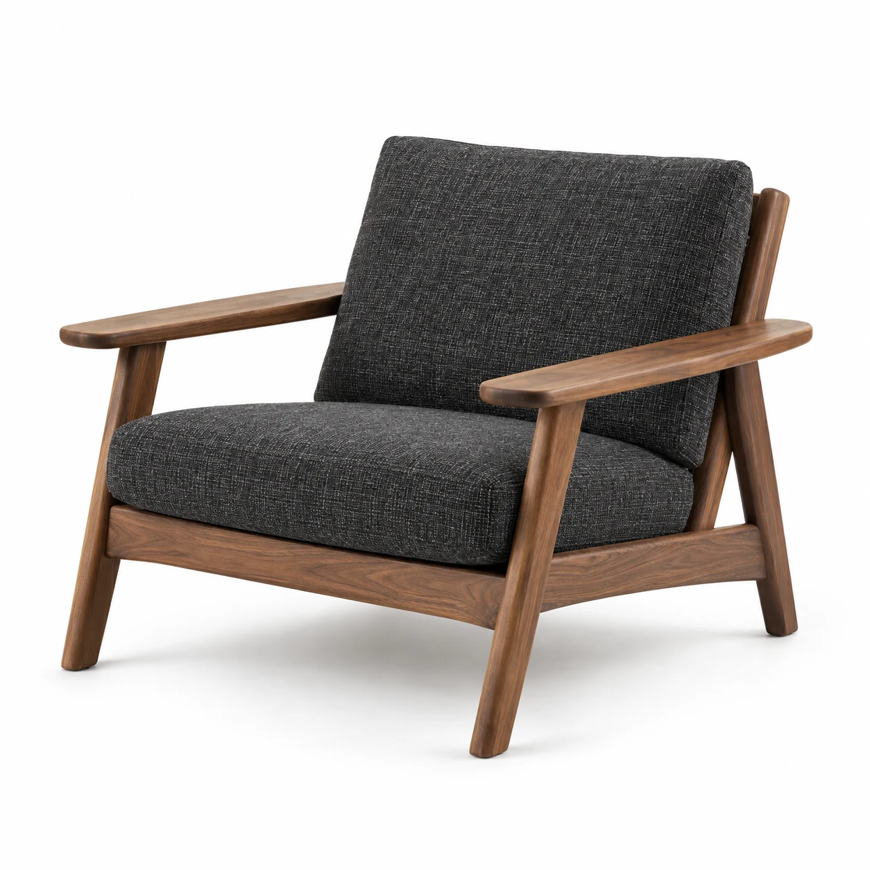 Reclining Walnut Armchair