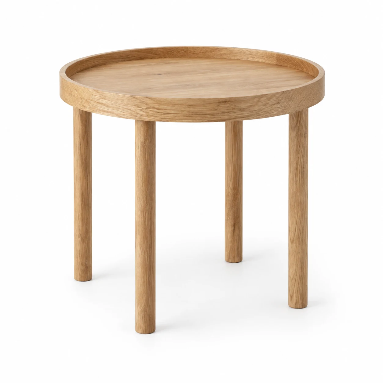 Round Oak Tray Table